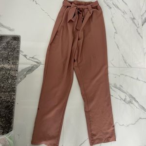 Formal ribbon belt trousers